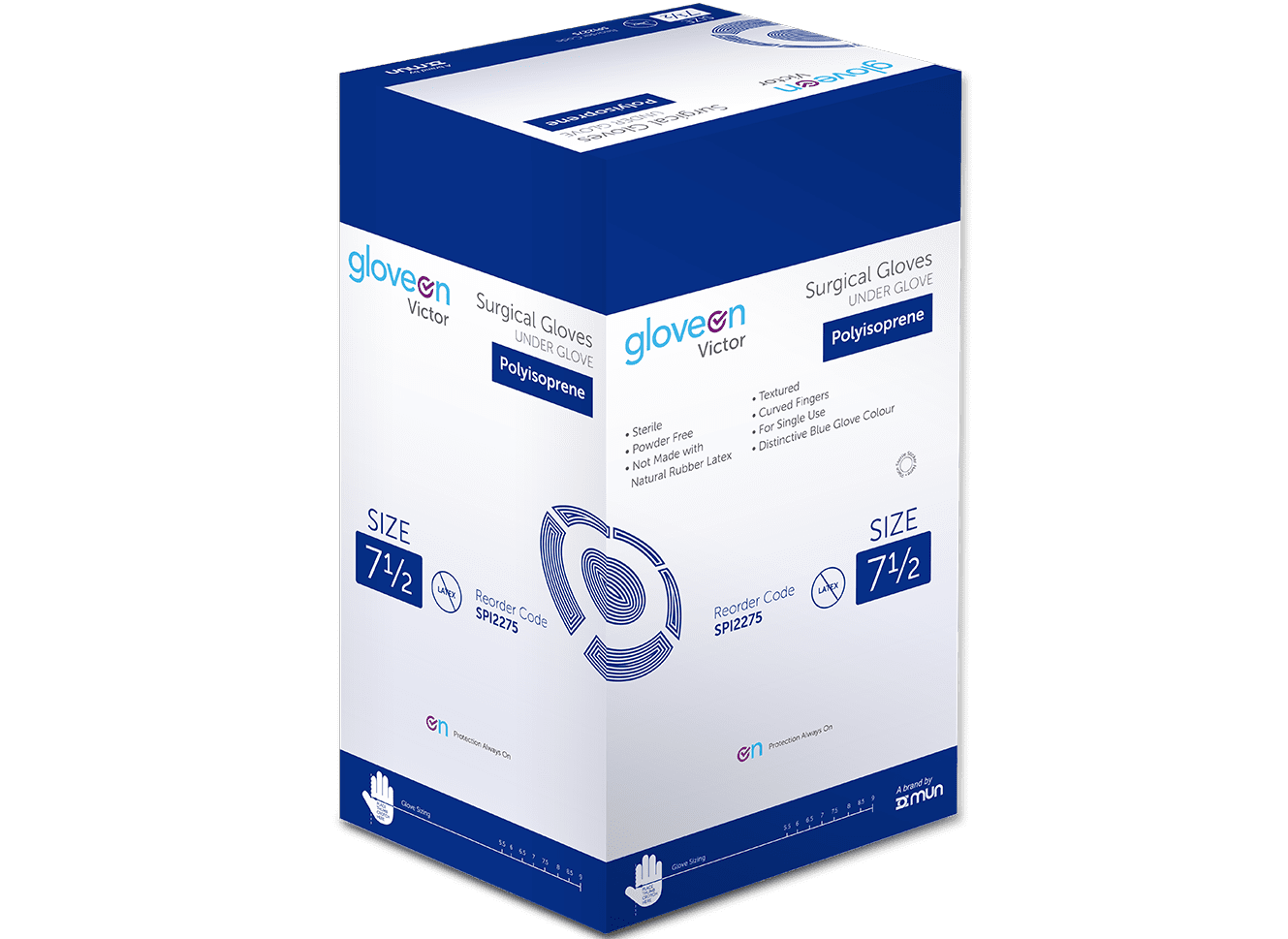 Victor Polyisoprene Surgical Under Gloves 7.5 Mil - Mun Global